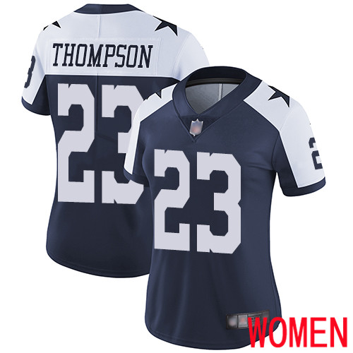 Women Dallas Cowboys Limited Navy Blue Darian Thompson Alternate 23 Vapor Untouchable Throwback NFL Jersey